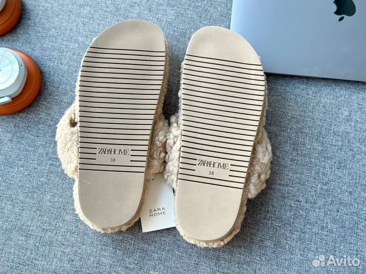 Новые тапочки zara home 38 искуственный меховые