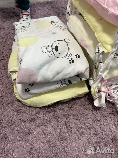 Комплект детского постельного белья с балдахином