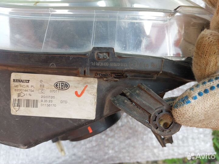 Фара правая renault Logan 2010/LADA Largus