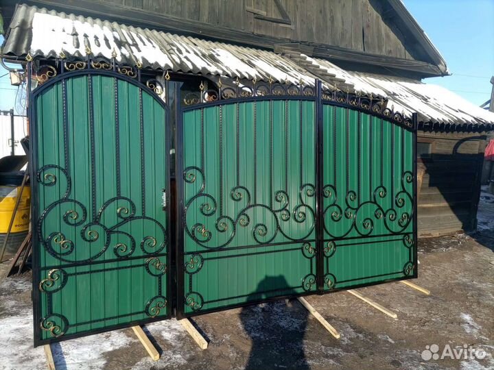 Ворота кованые из профтрубы