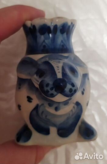 Подсвечник Заяц. Гжель