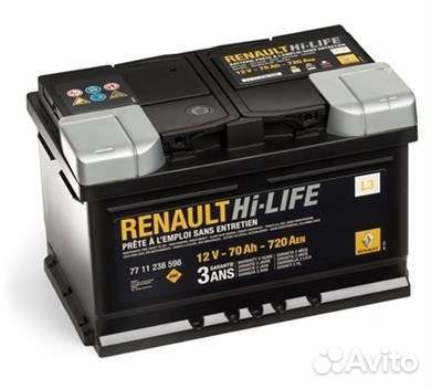 Аккумулятор Renault Hi-Life 70ah 720 а 2024