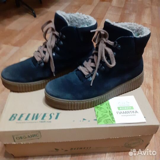 Ботинки зимние натуральная кожа, велюр