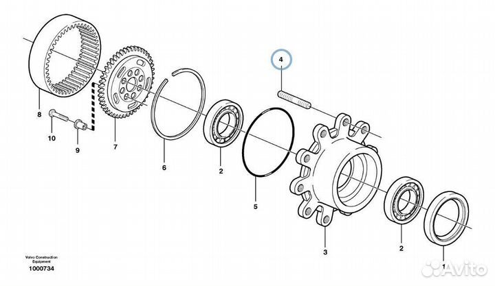 280-3220 Шпилька колеса экскаватор погрузчик