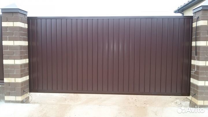 Ворота откатные с подушкой