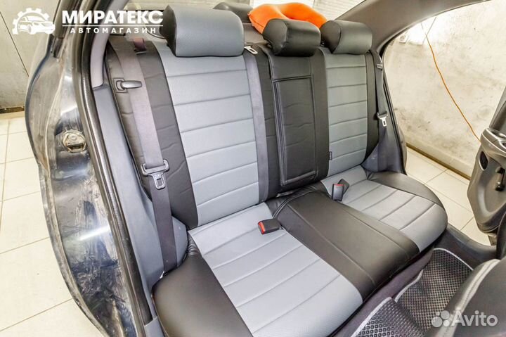 Авточехлы Ниссан Альмера N16 / Экокожа полоса