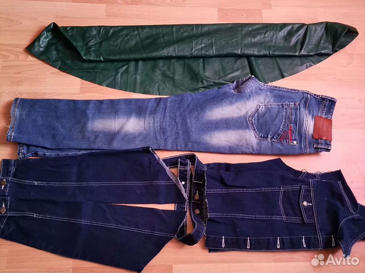 Джинс и экокожа на поделки