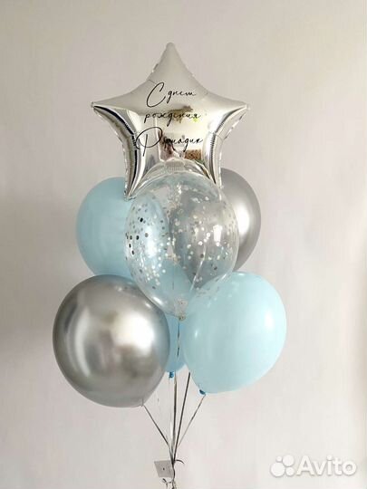 Гелиевые воздушные шары на годик