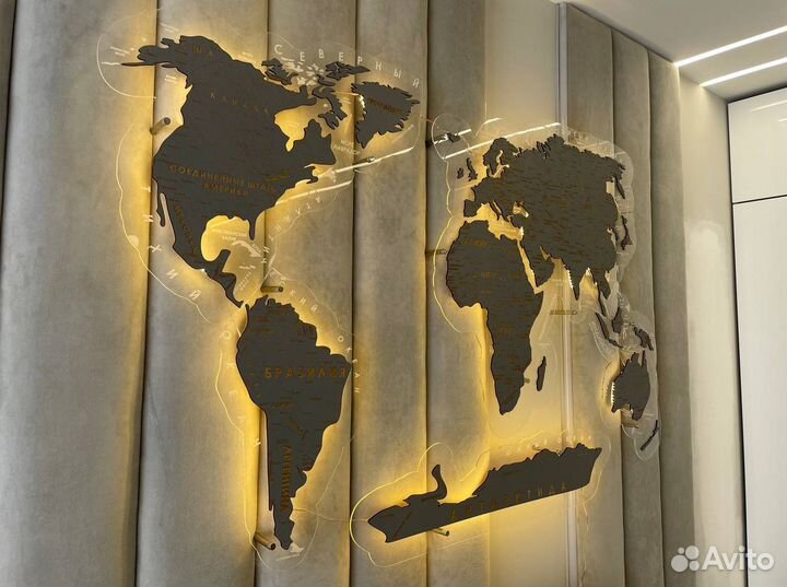 Карта мира(панно на стену)