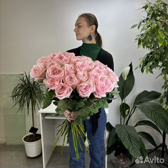 Букет из роз сорта Пинк Охара