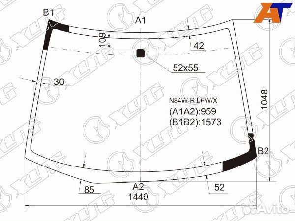 Стекло лобовое mitsubishi chariot grandis