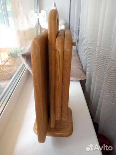 Доски разделочные для кухни набор на подставке