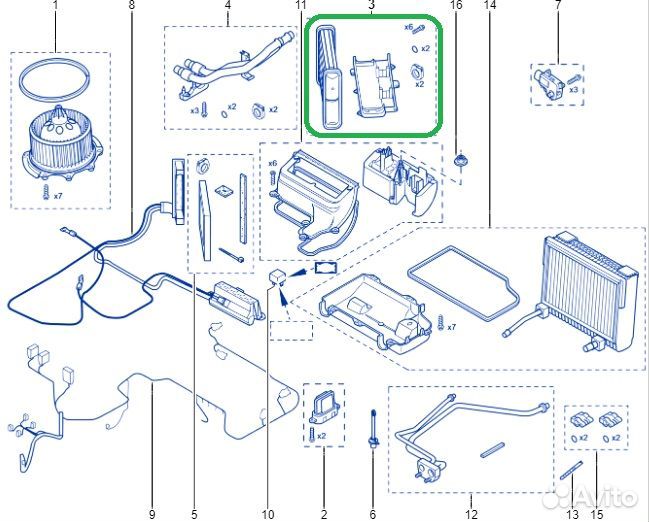 Радиатор отопителя (печки) Renault Espace 4