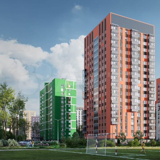 2-к. квартира, 42,4 м², 1/19 эт.