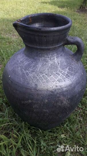 Кувшин,черная глина