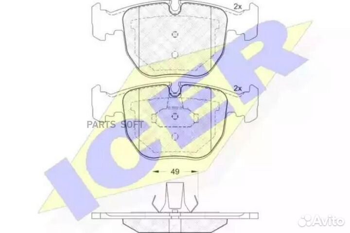 Icer 181530 181530 колодки дисковые передние \ BMW
