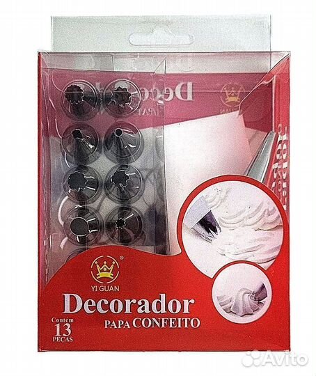 Набор для украшения тортов мешок + насадки