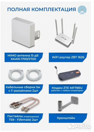 Безлимитный интернет в частный дом /ферму / 4G LTE