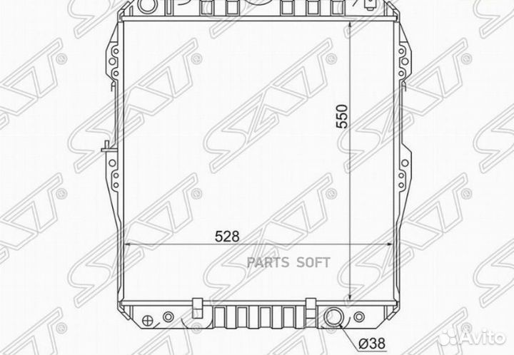 Радиатор охлаждения Тойота Сурф 1KZ-TE 3.0 93-95 м