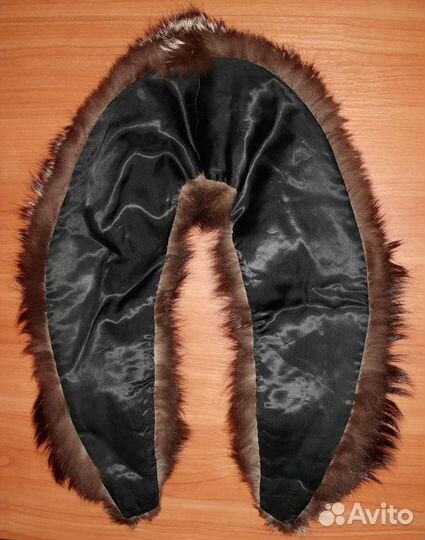 Воротник натуральный мех на подкладке длина 120 см