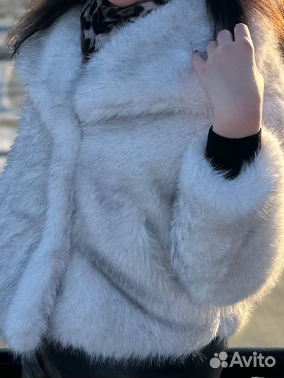 Шуба из экомеха женская
