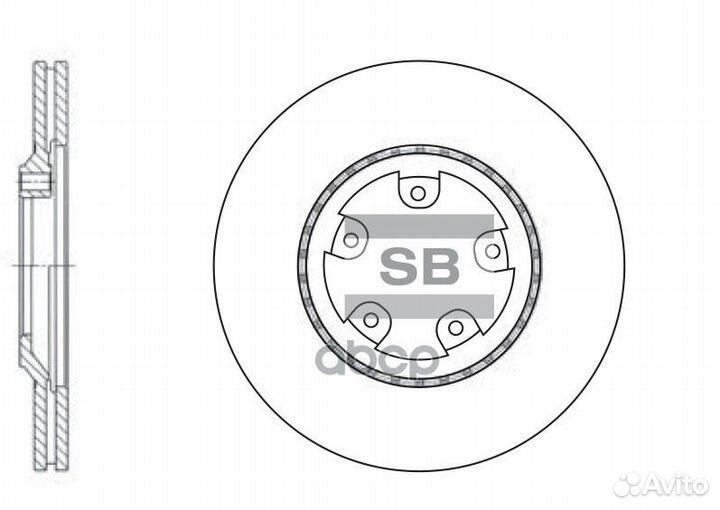 Диск тормозной передний (252,8х20) 5 отв SD1034