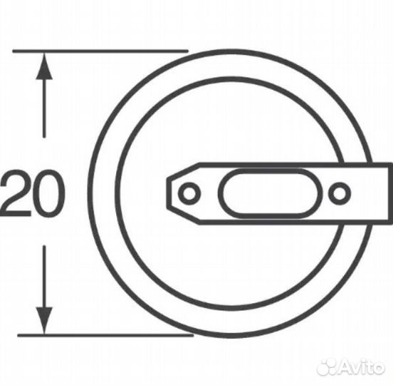Аккумулятор ML2020-1HF Panasonic с ножками