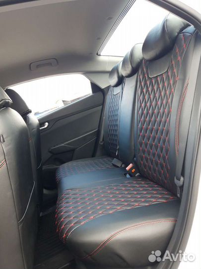 Авточехлы из экокожи (установка)