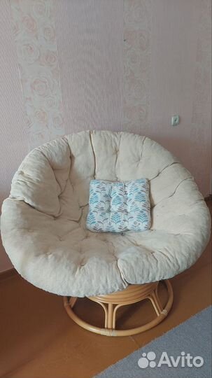 Кресло качалка папасан из ротанга