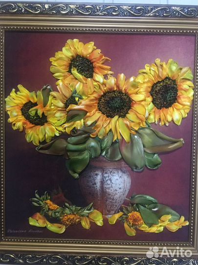 Вышивка атласными лентами