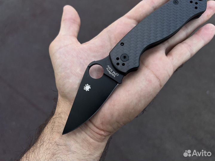 Нож spyderco paramilitary 3 Carbon Fiber black