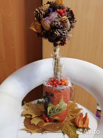 Топиарий осенний поделка