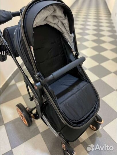 Коляска 3 в 1 lux экокожа