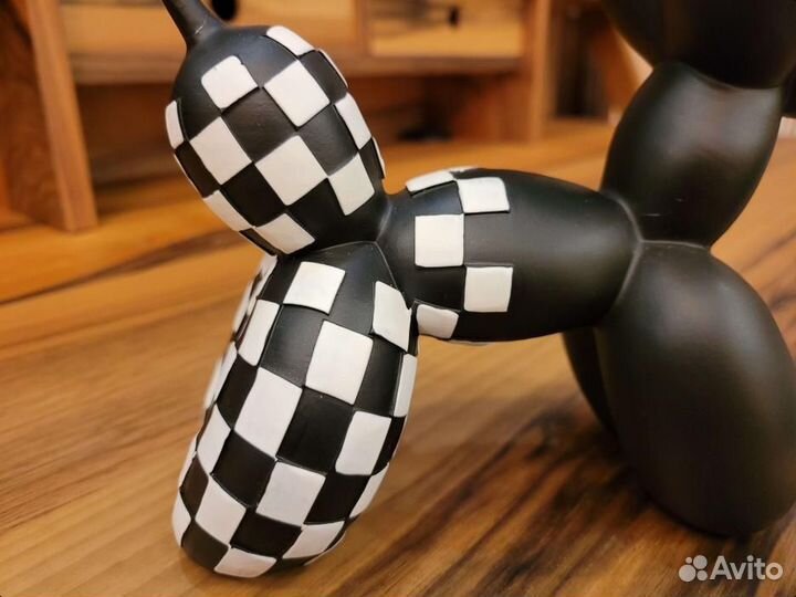 242555 Собачка шарик (черная с белым)