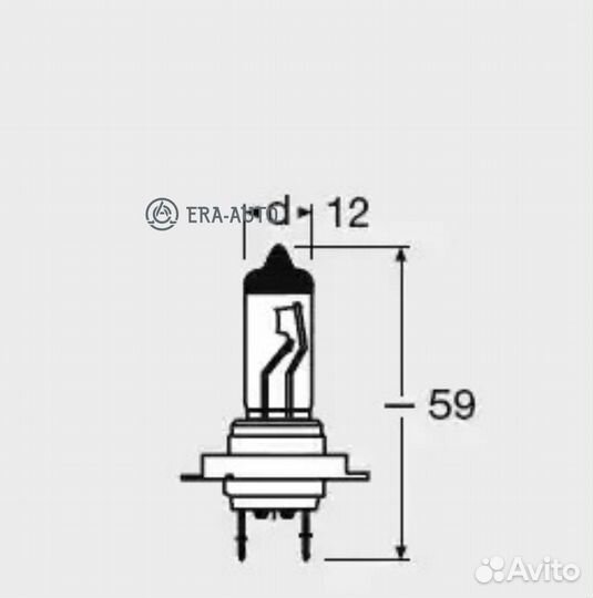 Osram 64210 Лампа г/с H7 (55W) рх26d Original 12V 64210 4050300332185