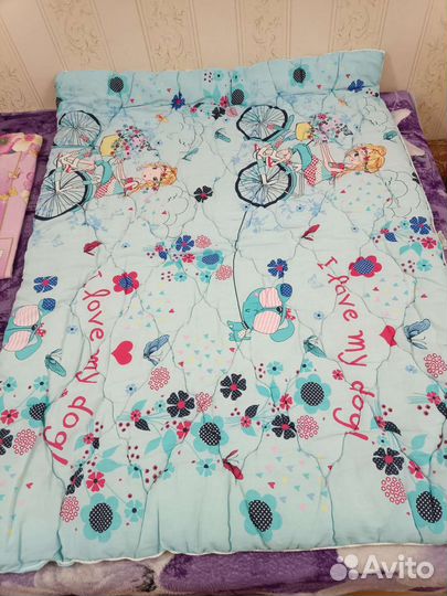Белье постельное детское и одеяло новое