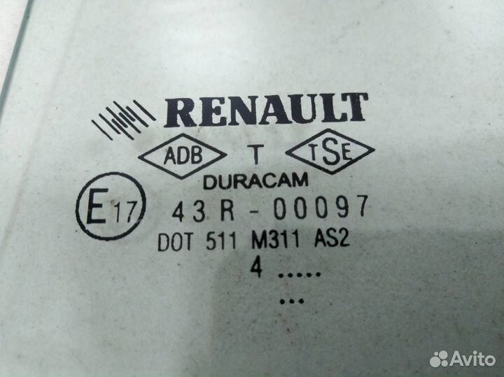 Стекло двери задней левой форточка Renault Symbol