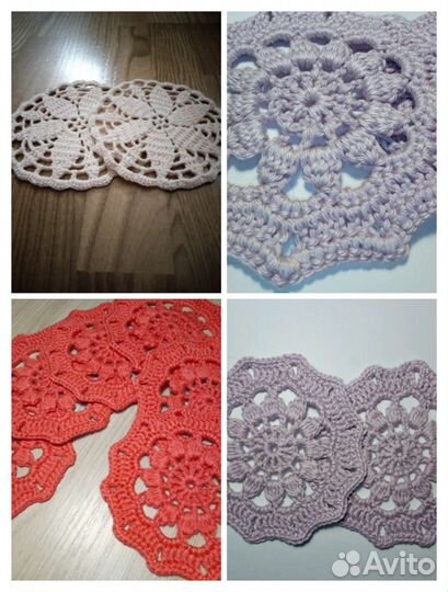 Подставка, салфетки вязанные крючком
