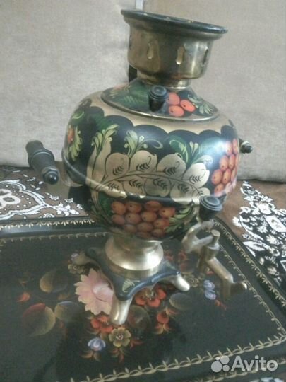 Продам электрический самовар. Роспись под хохлому