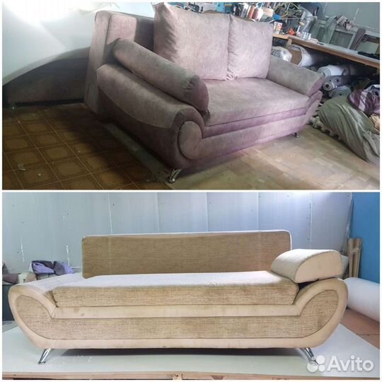 Перетяжка, ремонт и изготовление мягкой мебели