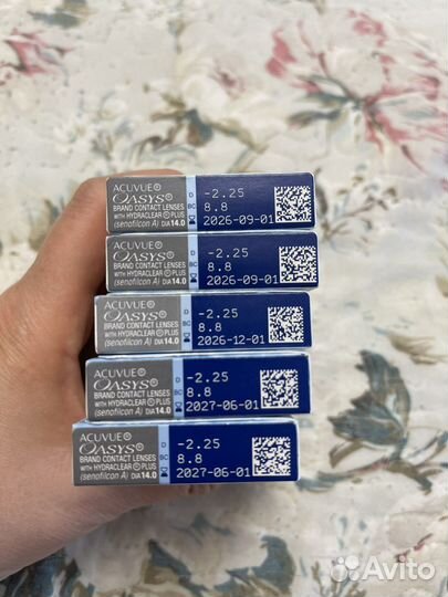 Контактные линзы acuvue Oasys -2,25