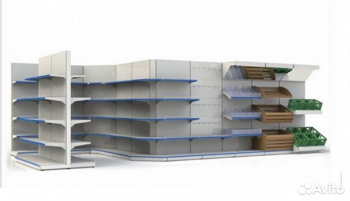 Стеллаж торговый с полками для магазина