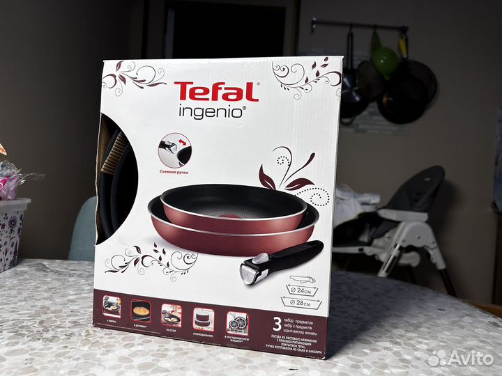 Сковорода tefal ingenio 24 28 см набор новый