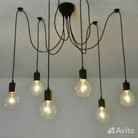 Светильник подвесной в стиле лофт паук