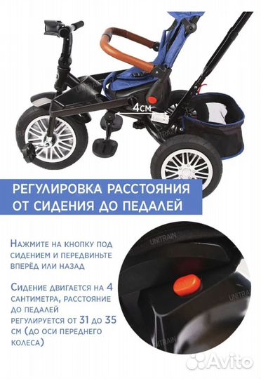 Велосипед трёхколёсный детский