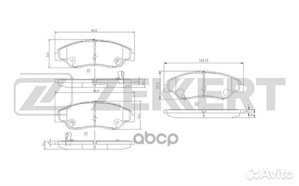 Колодки торм. диск. передн. Kia Retona 99- Spo