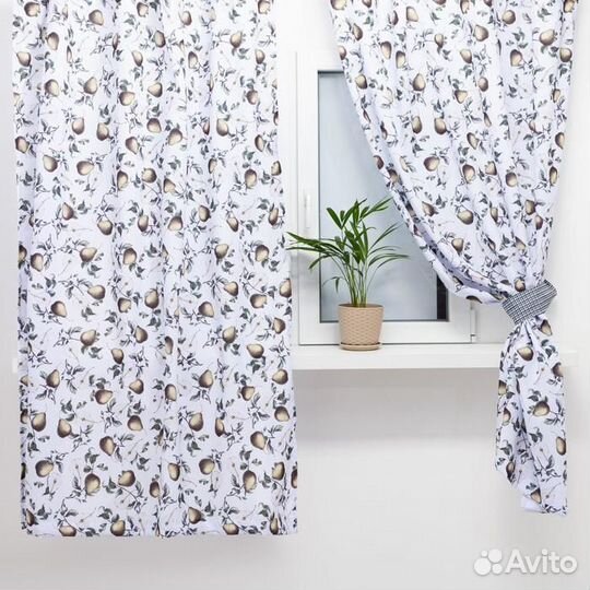 Комплект штор для кухни с подхватами Этель 'Груши'