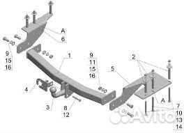 Фаркоп на SsangYong Rexton 2 2007-н.в Avtos SY 009
