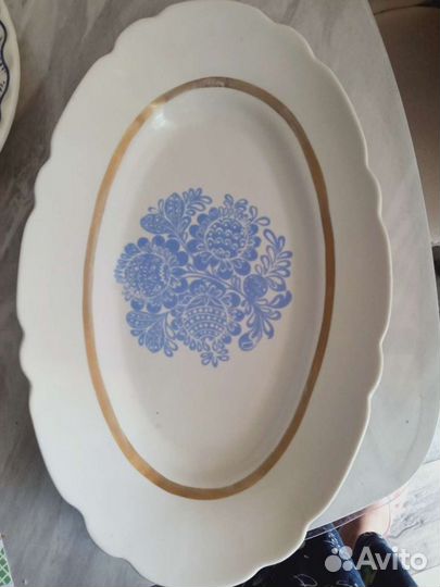 Тарелка декоративная, блюдо овальное