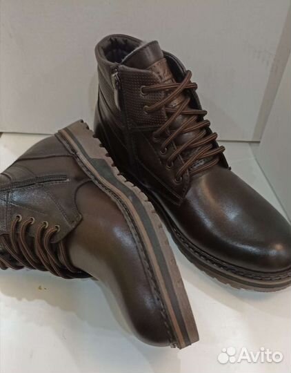 Ботинки мужские зимние из натуральной кожи